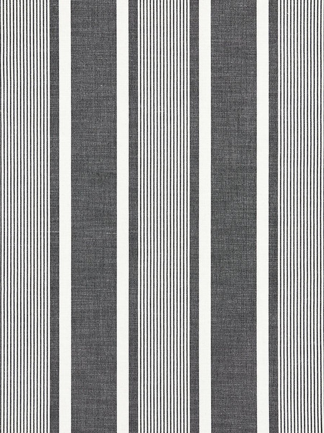 Scalamandre Wellfleet Stripe Carbon Fabric