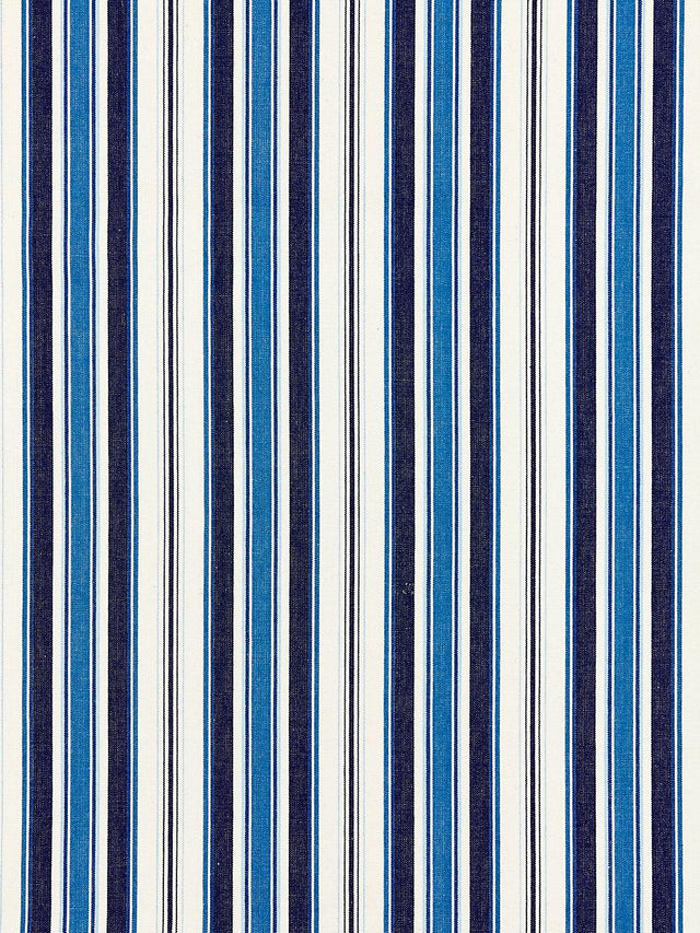 Scalamandre Andover Cotton Stripe Indigo Fabric