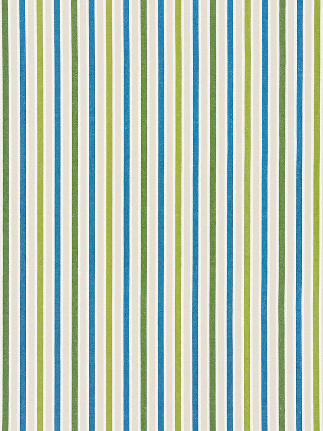 Scalamandre Leeds Cotton Stripe Ocean Palm Fabric