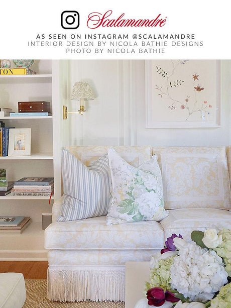 Scalamandre Devon Ticking Stripe Mineral Fabric