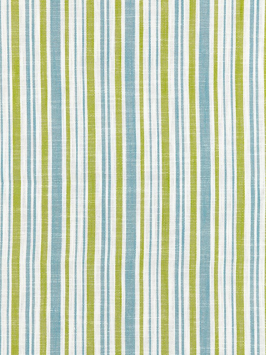 Scalamandre Pembroke Stripe Ocean Palm Fabric
