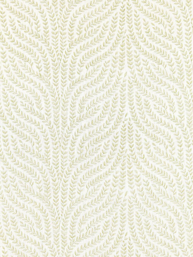 Scalamandre Willow Vine Embroidery Celery Fabric