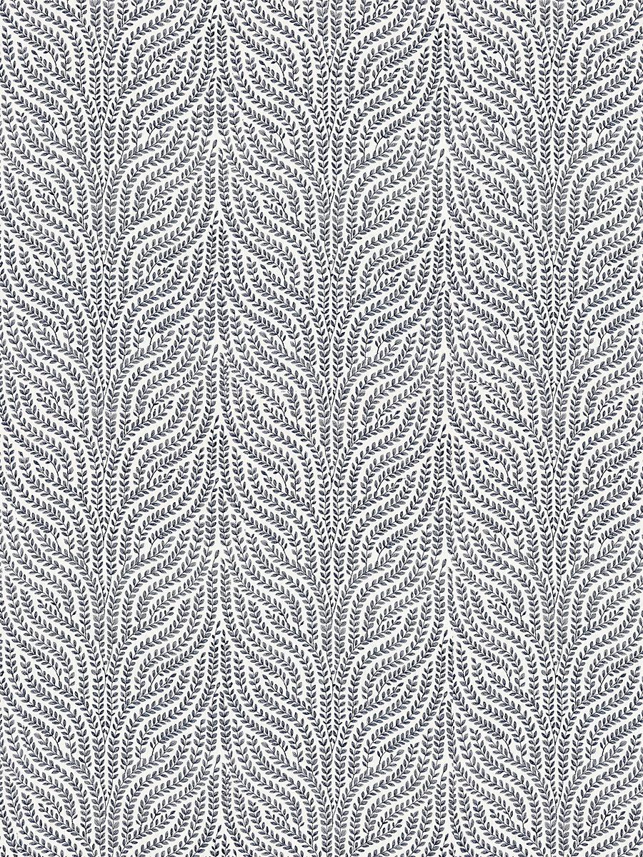Scalamandre Willow Vine Embroidery Navy Fabric