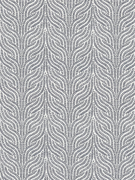 Scalamandre Willow Vine Embroidery Navy Fabric