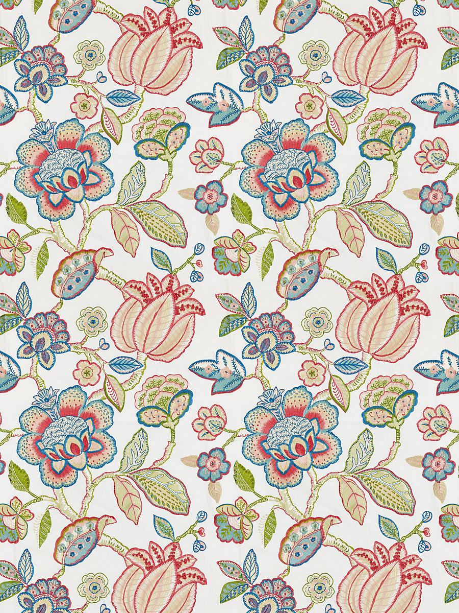 Scalamandre Coromandel Embroidery Bloom Fabric