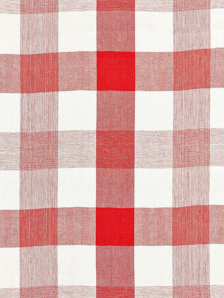 Scalamandre Westport Linen Plaid Coral Fabric