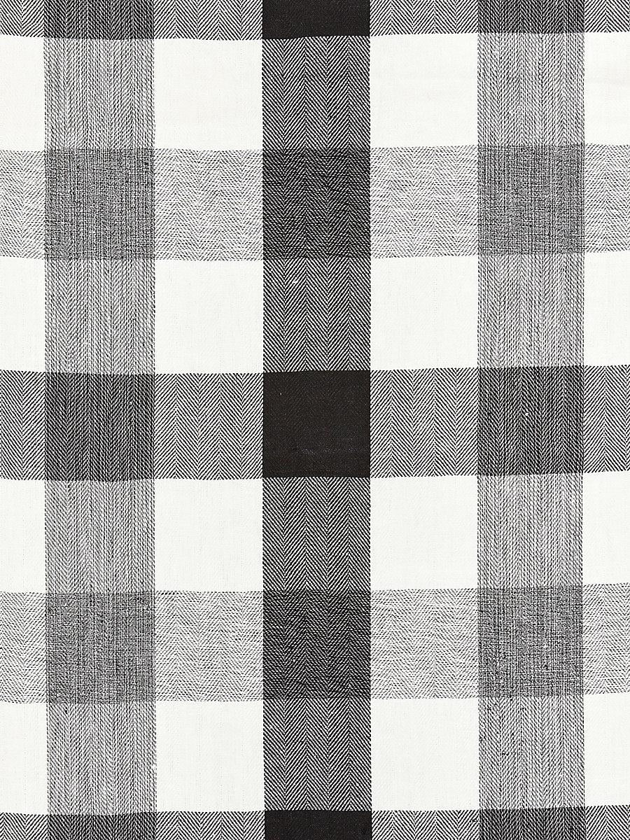 Scalamandre Westport Linen Plaid Noir Fabric