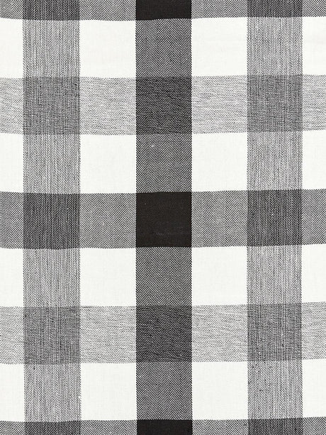 Scalamandre Westport Linen Plaid Noir Fabric