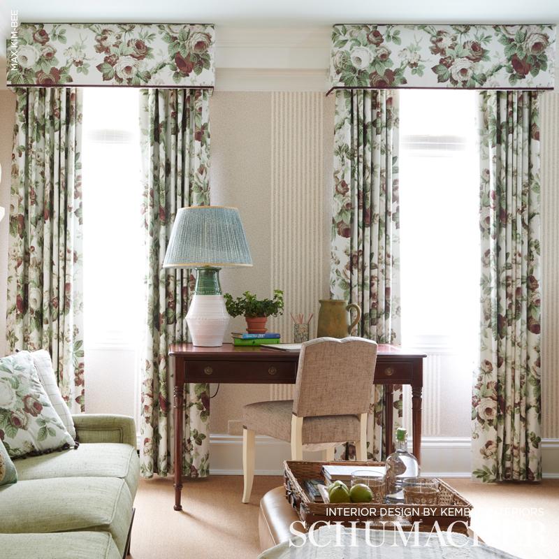 Schumacher Nancy Floral Grisaille Fabric