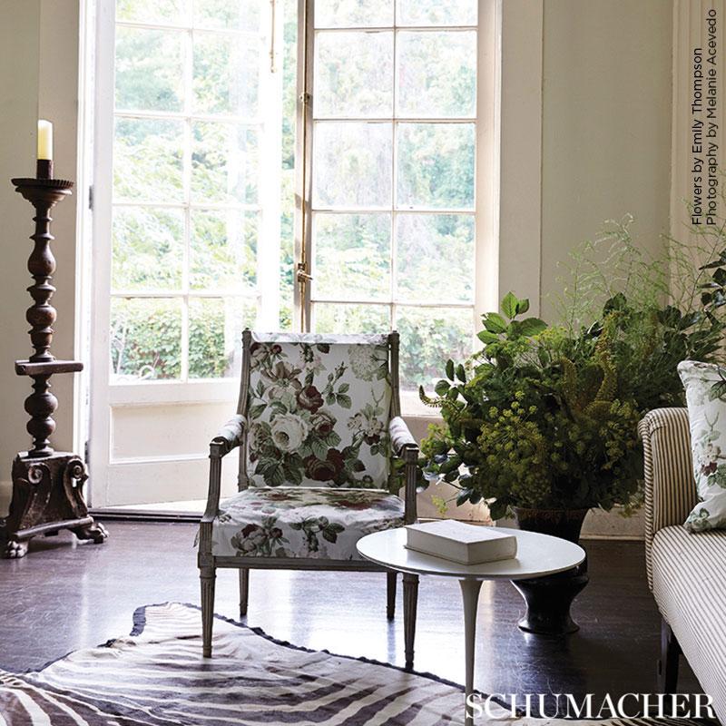 Schumacher Nancy Floral Grisaille Fabric