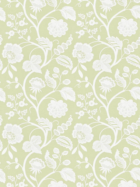 Scalamandre Kensington Embroidery Celery Fabric