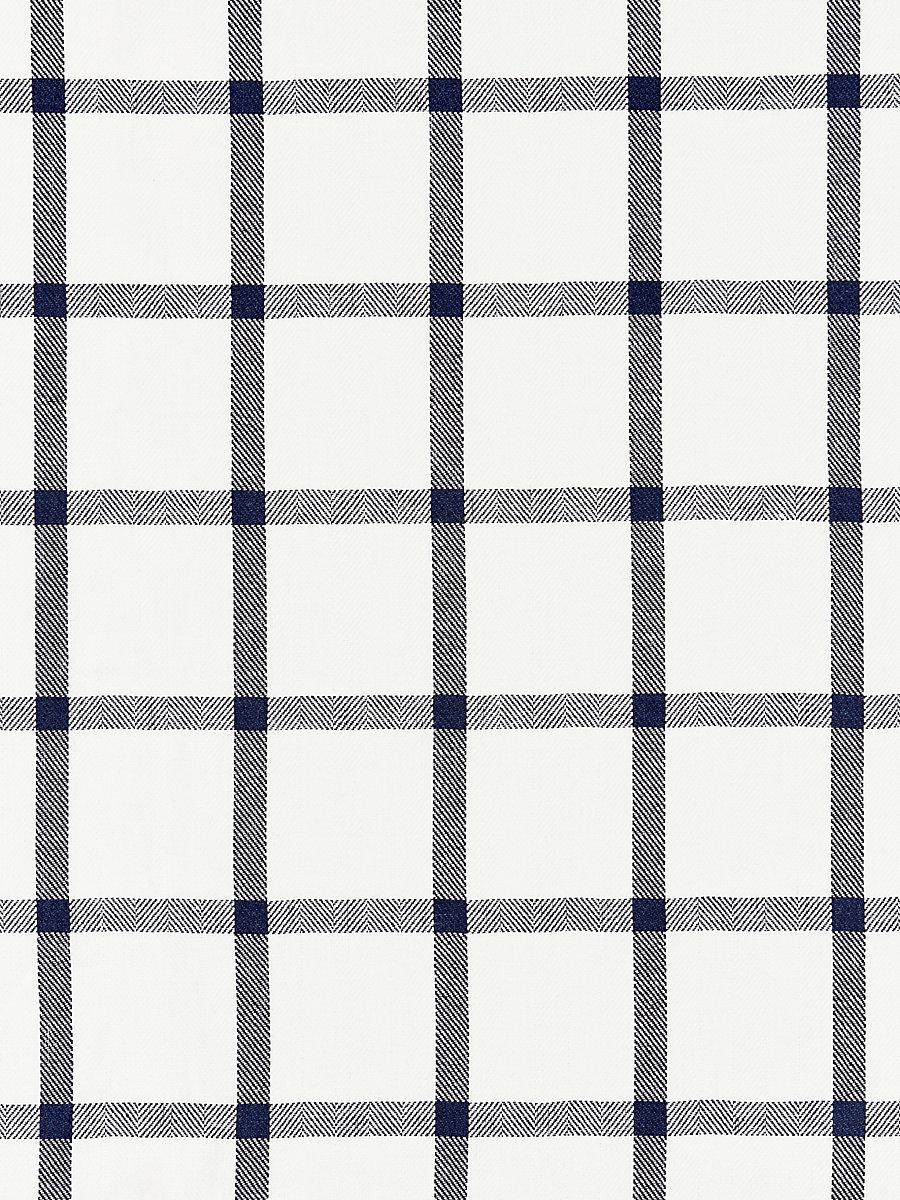 Scalamandre Wilton Linen Check Navy Fabric