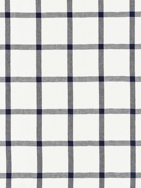 Scalamandre Wilton Linen Check Navy Fabric