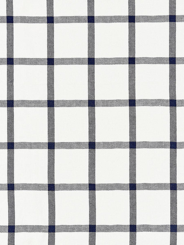 Scalamandre Wilton Linen Check Navy Fabric