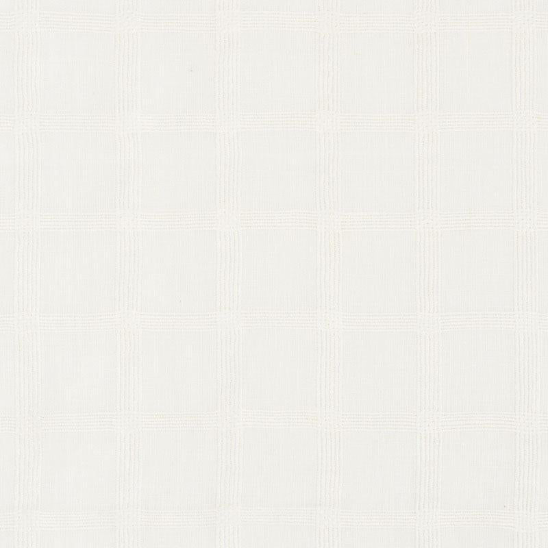 Schumacher Pauline Check Casement Whitework Fabric