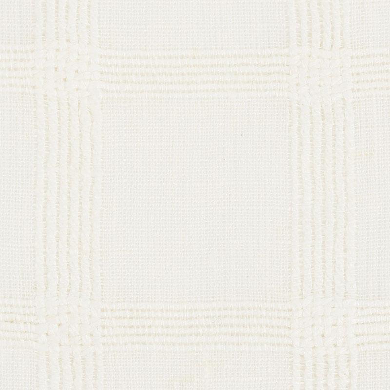 Schumacher Pauline Check Casement Whitework Fabric