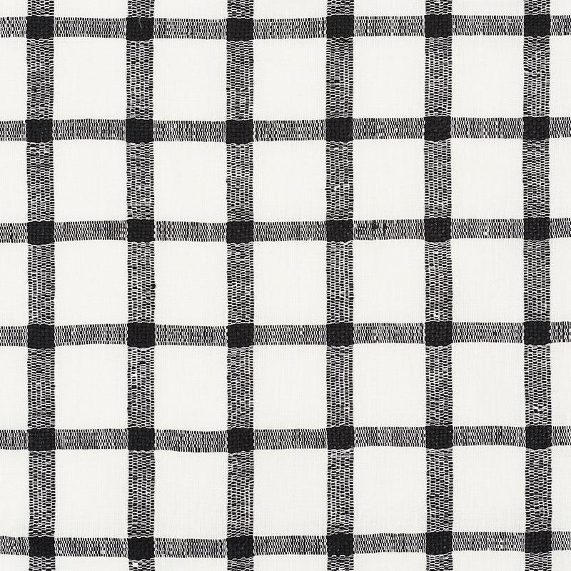 Schumacher Pauline Check Casement Blackwork Fabric