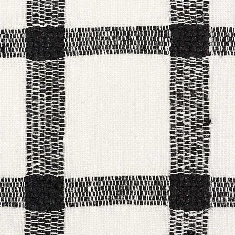 Schumacher Pauline Check Casement Blackwork Fabric