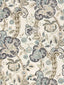 Scalamandre Cumbria Hand Block Print Smoke On Ivory Fabric