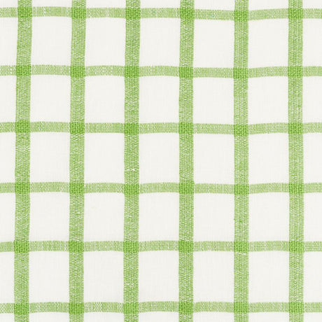 Schumacher Pauline Check Casement Leaf Fabric
