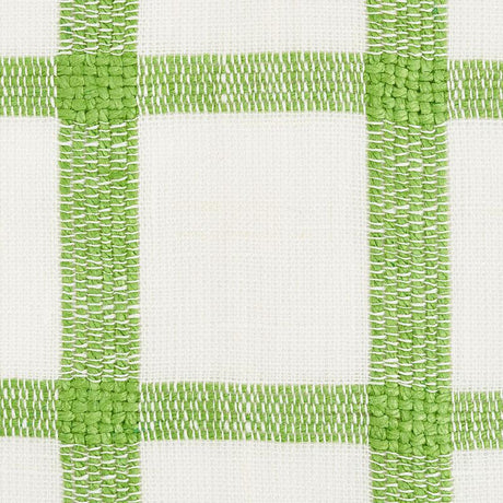 Schumacher Pauline Check Casement Leaf Fabric