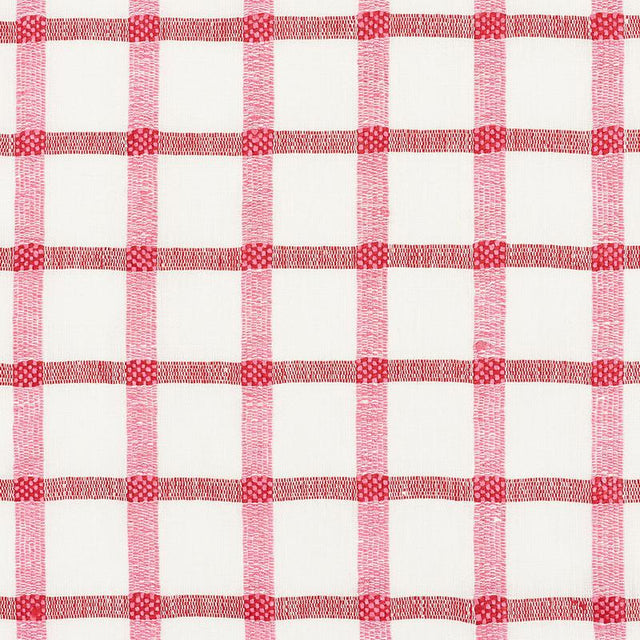 Schumacher Pauline Check Casement Rose Fabric