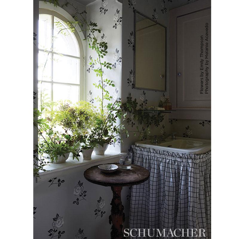 Schumacher Agnes Sheer Blackwork Fabric