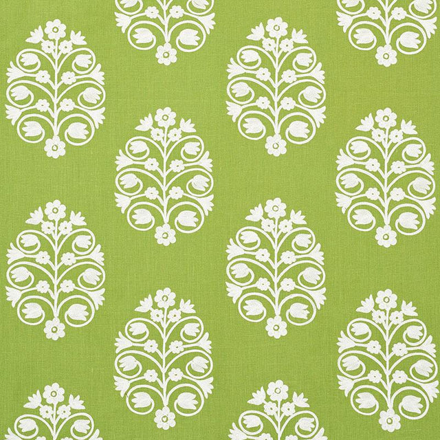 Schumacher Talitha Embroidery Leaf Fabric