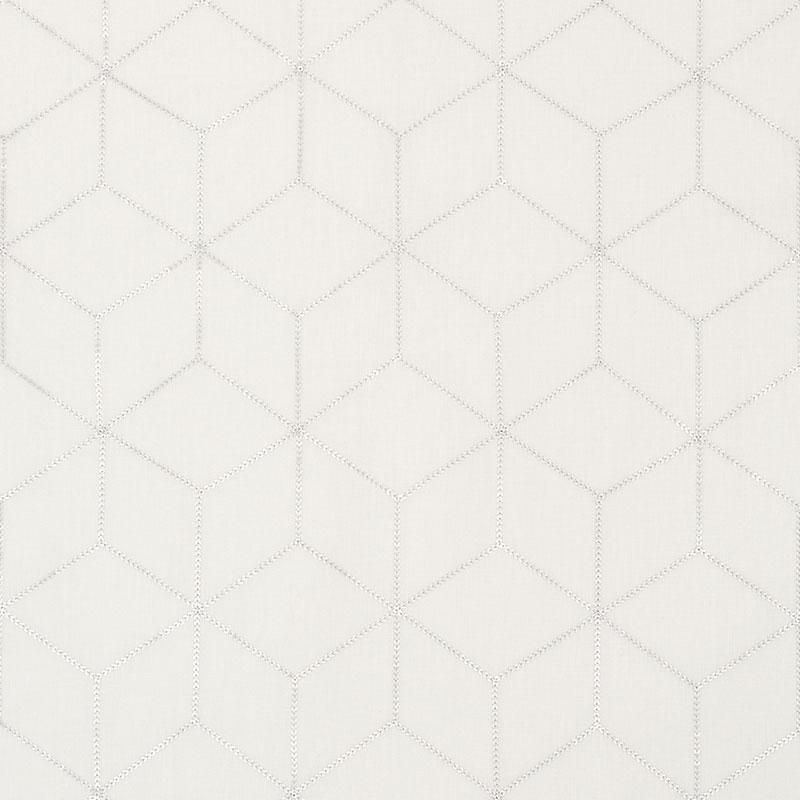 Schumacher Atria Sheer Silver Fabric