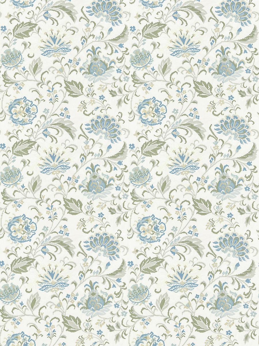 Scalamandre Delphine Embroidery Summer Sage Fabric