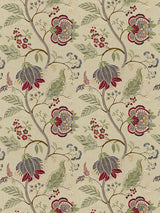 Scalamandre Palampore Embroidery Cinnamon Fabric