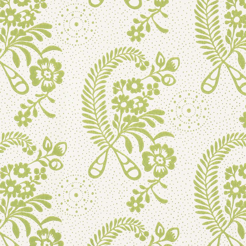 Schumacher Millicent Leaf Wallpaper