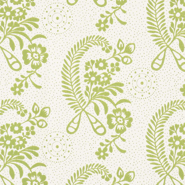 Schumacher Millicent Leaf Wallpaper
