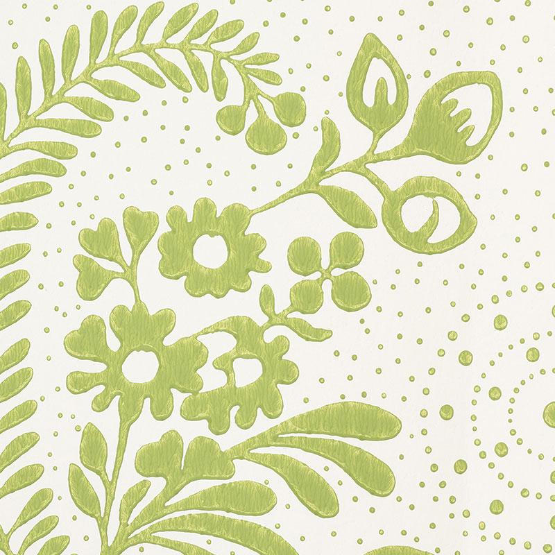 Schumacher Millicent Leaf Wallpaper