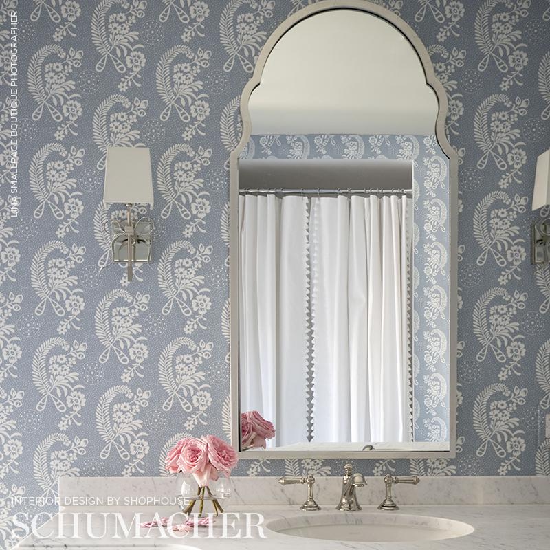 Schumacher Millicent Delft Wallpaper