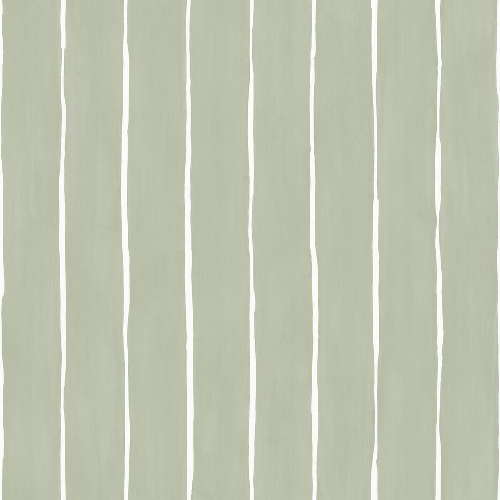 Cole & Son Marquee Stripe Soft Olive Wallpaper