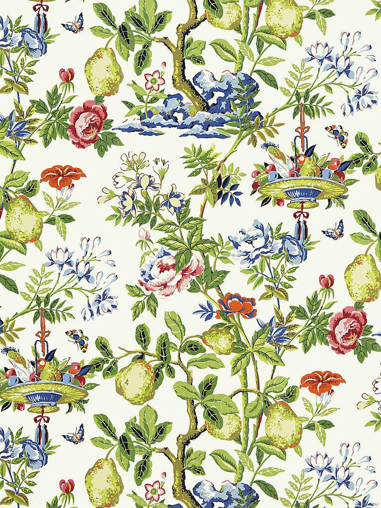 Scalamandre Shantung Garden Bloom Wallpaper