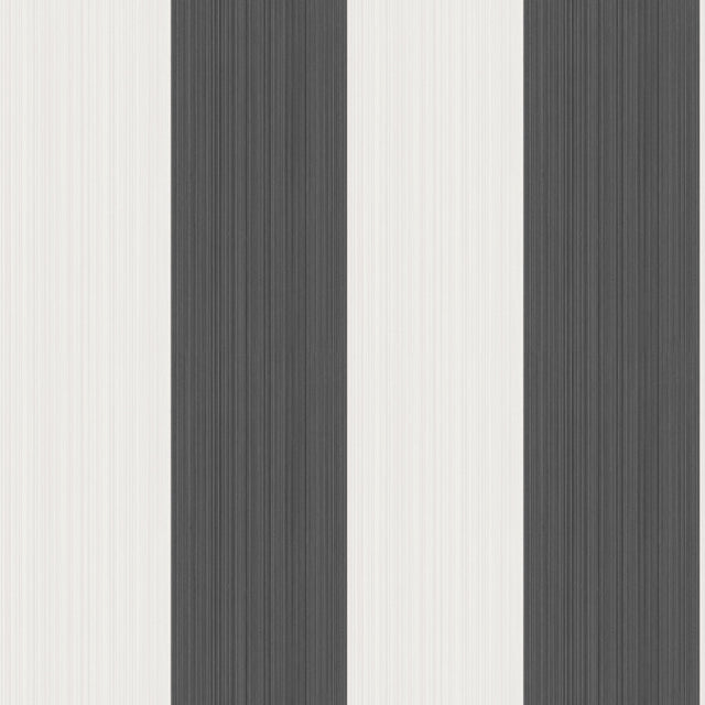 Cole & Son JASPE STRIPE BLACK + WHITE Wallpaper