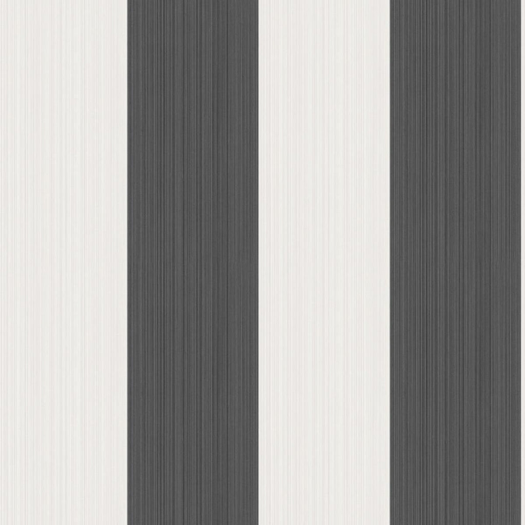 Cole & Son JASPE STRIPE BLACK + WHITE Wallpaper