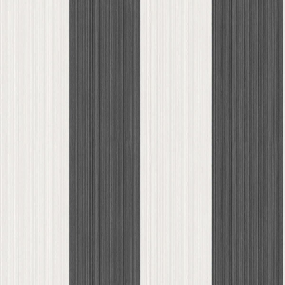 Cole & Son Jaspe Stripe Black + White Wallpaper