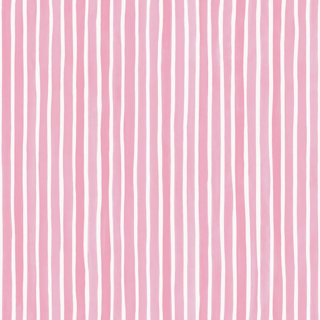 Cole & Son Croquet Stripe Soft Pink Wallpaper