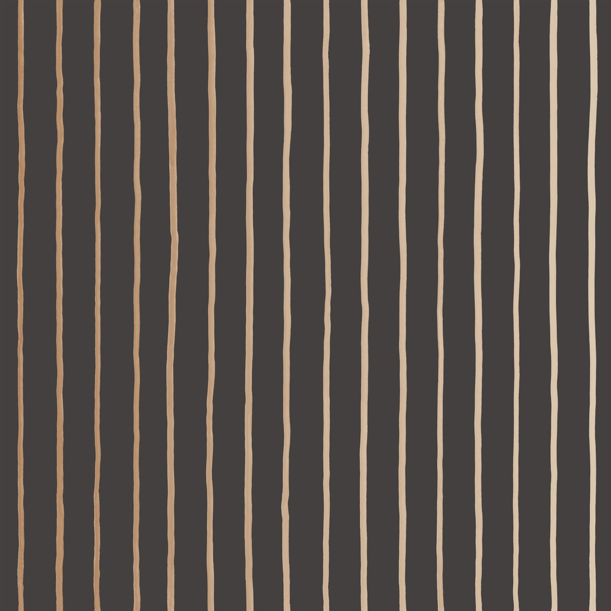 Cole & Son COLLEGE STRIPE CHARCOAL+GOLD Wallpaper