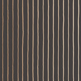 Cole & Son College Stripe Charcoal+Gold Wallpaper