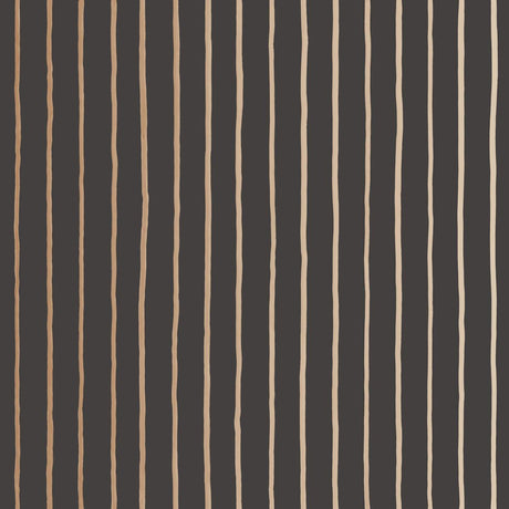 Cole & Son College Stripe Charcoal+Gold Wallpaper