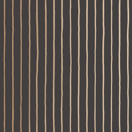 Cole & Son COLLEGE STRIPE CHARCOAL+GOLD Wallpaper