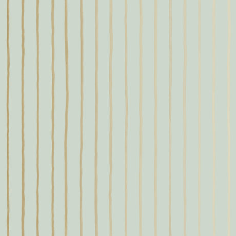 Cole & Son COLLEGE STRIPE DUCK EGG+GILVER Wallpaper