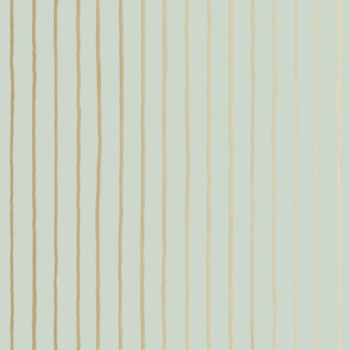 Cole & Son College Stripe Duck Egg+Gilver Wallpaper