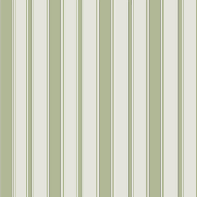 Cole & Son CAMBRIDGE STRIPE LEAF GREEN Wallpaper
