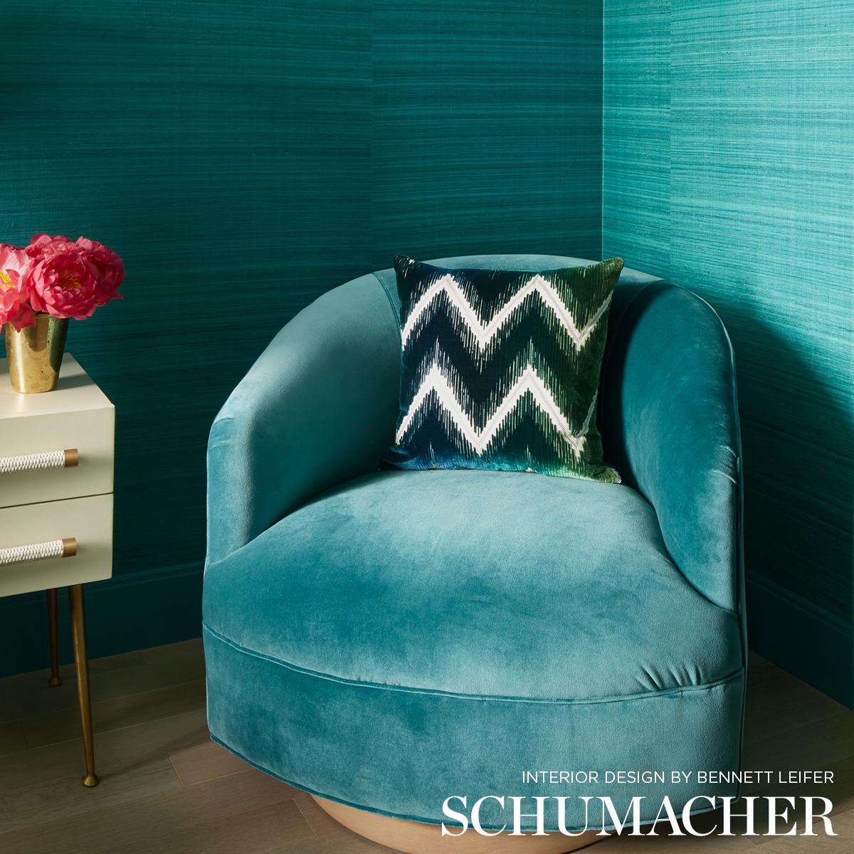 Schumacher Shock Wave Peacock Fabric