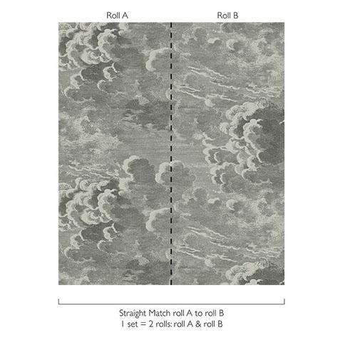 Cole & Son NUVOLETTE SOOT/SNOW Wallpaper